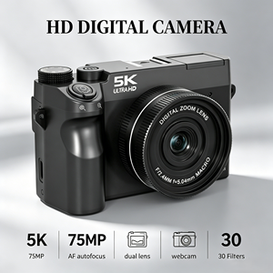 Appareil photo numérique 5K avec transfert Wifi, double objectif pour selfies, filtre créatif, idéal pour les photographes débutants - Product Image 1