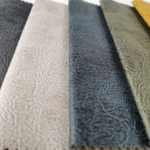China wholesale 100% polyester dyed suede customized printed furniture upholstery fabric with backing