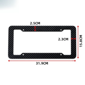 Marco de Matrícula con Patrón de Fibra de Carbono Estándar Estadounidense, Marco de Matrícula para Automóvil de 31*16cm, Gran Venta - Product Image 4
