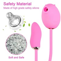 Luftdruck-Vibrator für Frauen Flexibler Tragbarer Klitoris-Sauger G-Punkt-Massagegerät Duale Stimulation Vibro-Ei Paar-Sexspielzeug
