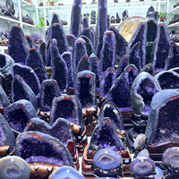 Grande grappe de cristaux d'améthyste naturelle d'Uruguay, pierres de guérison, à vendre