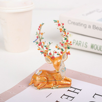 Boîte à Bijoux en Émail Peinte à la Main en Gros, Figurines Animaux Articulées, Boîte à Bijoux pour Filles, Décoration Maison, Cadeau