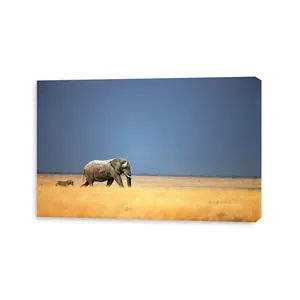 Paintings For Living Room Wall Cartoon Elephant Canvas Printing Landscape Print Picture