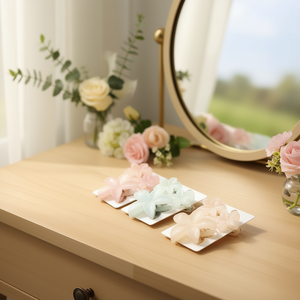 Pinces à cheveux en frangipanier recouvertes de gelée blanche, lot de 3 pièces, 2 par couleur - Product Image 2