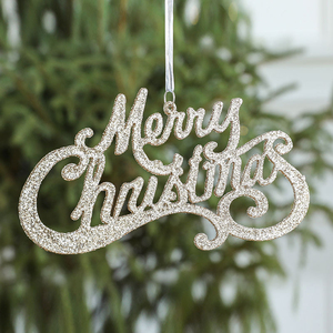 Decoraciones Navideñas, Adorno Colgante con Letras Brillantes de Feliz Navidad para Árbol de Navidad, Decoraciones Festivas - Product Image 1