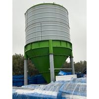 Silo à ciment basse capacité en acier boulonné avec convoyeur et construction en lamelles