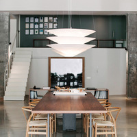 Lampada a Sospensione Conica in Carta DuPont, Stile Moderno Minimalista, Design Retrò Francese, per Sala da Pranzo e Soggiorno, LED 220V AC