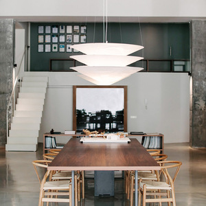 Modern Minimalist DuPont Paper Art Conical Hat Pendant <b>Light</b> French Retro <b>Dining</b> & Living Room Designer Style AC Power Source - Product Image 2