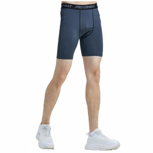 Pantalones Cortos Deportivos de Compresión para Hombre, Transpirables, de Spandex, para Entrenamiento Atlético, Correr, Ropa Interior de Capa Base, Cintura Media, Diseño de Punto Caliente - Product Image 1