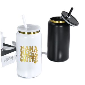DAJI HYDRO, Nuevo Vaso de Acero Inoxidable de 16 oz, Aislado al Vacío, Rendimiento Térmico de 6-12 Horas, a Prueba de Fugas, Libre de BPA, con Pajita - Product Image 1