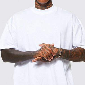 New Designer Heavyweight Short Sleeve <b>Shirt</b> Manufacturer 100% Cotton Men's Oversized T-<b>shirts</b> Premium <b>White</b> Boxy Blank T <b>Shirt</b> - Product Image 3