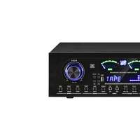 Système audio HiFi 2 canaux 150Wx2 en alliage d'aluminium avec entrées BT 5.0 USB/AUX/COA/OPT, amplificateur domestique 20Hz-20KHz pour utilisation en salle ou en KTV
