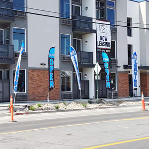 Nhà máy chuyên nghiệp Cung cấp quảng cáo ngoài trời trang trí polyester lông Teardrop bãi biển cờ - Product Image 3