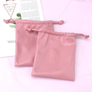 Sac de rangement en cuir PU imperméable pour téléphone portable, écouteurs et lunettes, pochette en cuir de luxe avec cordon de serrage - Product Image 2