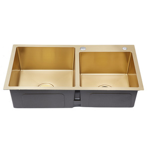 Nuova vendita a caldo Utility <span class=keywords><strong>vasca</strong></span> doppia durevole ciotola Undermount lavello da <span class=keywords><strong>cucina</strong></span> Hotel acciaio inossidabile rettangolare moderno lavello - Product Image 3