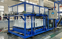 Machine à glaçons en blocs de 1 tonne à économie d'énergie pour la conservation des fruits de mer sur bateaux de pêche