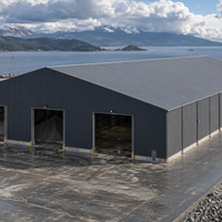 Structure en acier à longue portée pour entrepôt de stockage en vrac, installation logistique, conception de bâtiment métallique préfabriqué