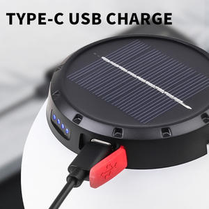 ไฟแคมป์ปิ้ง LED ยี่ห้อ Yiwu รุ่น F-02 ชาร์จพลังงานแสงอาทิตย์ได้ ขนาดกะทัดรัด พกพาสะดวก แสงสีเหลืองอบอุ่น สำหรับใช้งานกลางแจ้ง - Product Image 4