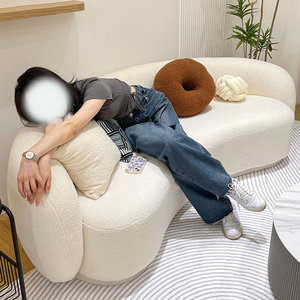 Sang trọng vẻ đẹp phòng chờ đợi ghế sofa nội thất văn phòng tiếp tân ghế tóc vẻ đẹp Spa <span class=keywords><strong>Salon</strong></span> chờ đợi băng ghế Cashmere sofa - Product Image 3