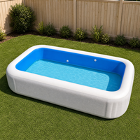 Aufblasbarer Swimmingpool aus China, PVC-Kinderpool, Rechteckig oder Rund, Sommer-Schwimmbecken, Direkt vom Hersteller