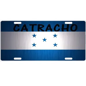 Kualitas tinggi bingkai plat nomor bendera negara Honduras plat nomor mobil kustom mode kualitas tinggi