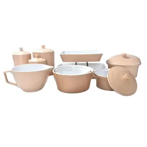 Оптовая продажа, горизонтальная чаша для выпечки, керамический горшок, набор посуды, роскошные минималистские наборы посуды