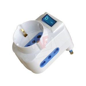 Adaptateur Triple Schuko 16A, Connecteur de Prise de Courant 10/16A - Product Image 1