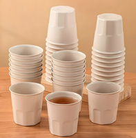 Bingo Nouvelle Série Populaire Haute Qualité Durable Blanc 170 ML Ensemble de Gobelets Jetables en Bambou Biodégradable Écologique pour Fête Maison