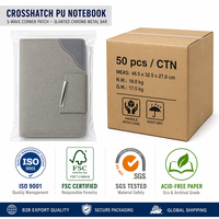 Carnet d'affaires en cuir PU avec logo personnalisé, patchwork ondulé, fermoir métallique incliné, reliure cousue, journal, cadeau d'entreprise, agenda