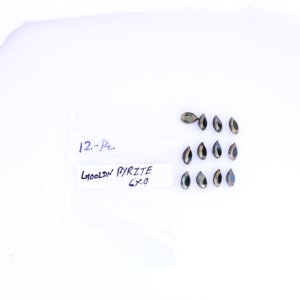พลอยไพไรต์สีทองทรงลูกแพร์เจียระไน 12 เม็ด ขนาด 6x9 มม. สำหรับทำเครื่องประดับ - Product Image 4