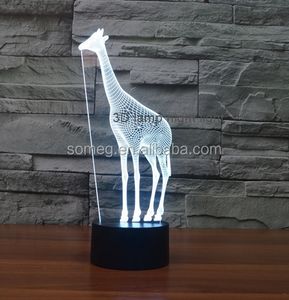 Fabricants en gros de <span class=keywords><strong>girafe</strong></span> 2 lampe 3D colorée veilleuse atmosphère visuelle - Product Image 1