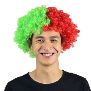 2026 Copa de fútbol Bandera nacional Peluca de color Suministros para fiestas de invierno <span class=keywords><strong>Afro</strong></span> Headgear Carnival Festival Props para adultos Fan peluca - Product Image 3