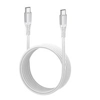 Cable trenzado de nailon tipo C a tipo C, carga rápida de alta velocidad, 60W PD para teléfono móvil, cable de datos súper duradero de 1M/1,5 M/2M