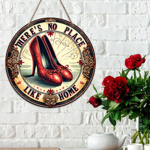 In-stock wooden decorative doorplates, high-heeled <b>shoe</b> pendants, party scene <b>decorations</b>, retro bar decorative crafts - Product Image 1