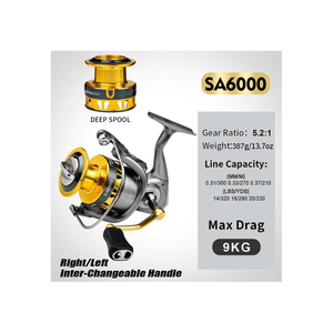 <span class=keywords><strong>Moulinet</strong></span> de pêche <span class=keywords><strong>spinning</strong></span> en acier inoxydable avec poignée CNC en aluminium, ultra-léger, pour eau salée, pêche en haute mer, bar, <span class=keywords><strong>brochet</strong></span>, jigging, casting, écologique - Product Image 5