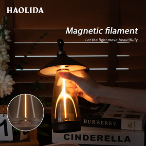 Đèn bàn không dây tùy chỉnh bán buôn, đèn <span class=keywords><strong>LED</strong></span> sạc lại, điều chỉnh độ sáng không cấp độ, ánh sáng trắng ấm, đèn bàn di động, đèn cắm trại - Product Image 4