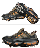 Crampons et couvre-chaussures à pointes pour sports d'hiver en plein air, certifiés EN ISO 13287, pour hommes et femmes, pour la randonnée et la course sur sentier, pour la neige et la glace