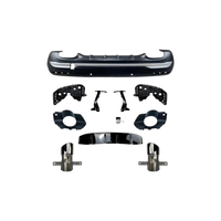 طقم زخرفة فضية وغطاء خلفي فضي وطرف عادم مناسب لسيارات مرسيدس-بنز H247 GLA45 GLA200 180 موديل 2020+