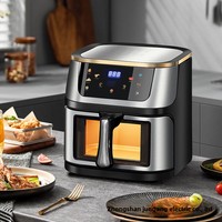 Friteuse à air chaud Nouveau Modèle Usage Domestique Capacité 6L+ Machine à Frites Multifonction Électrique Contrôle Tactile Protection Contre la Surchauffe