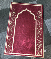 Tapis de prière musulman en velours brillant anti-glissant tapis rembourré pour le festival de l'Aïd Murack
