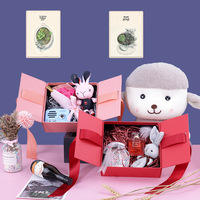 Ruban de boîte-cadeau Kraft de couleur unique romantique personnalisé de haute qualité pour l'affichage cosmétique de chocolat gaufrage stratification mate