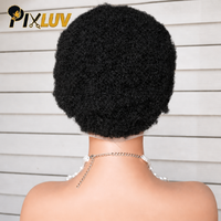 Perruques Courtes Pixie en Cheveux Humains Bouclés Afro, Perruques Pixie Full Lace Couleur Naturelle pour Femmes Noires, Perruques Bob Sans Colle – Prix Usine