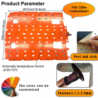 Coussin chauffant en silicone flexible pour batterie au lithium, élément chauffant en silicone pour la gestion thermique des batteries au lithium des véhicules électriques