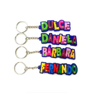 Wholesale 2D 3D Custom Shaped Key Chains Soft PVC Keychain With Your Logo Rubber Name Tag