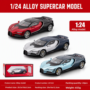 Modèle de supercar en alliage moulé sous pression à l'échelle 1/24 avec lumières et effets sonores, voiture jouet de simulation avec portes et capot ouvrables, cadeau <span class=keywords><strong>pour</strong></span> garçons - Product Image 5