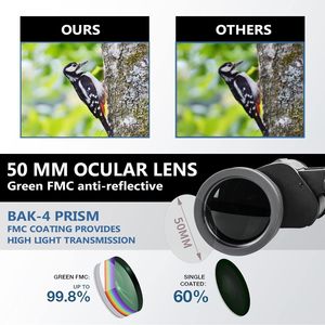 Jumelles professionnelles 10*50 <span class=keywords><strong>de</strong></span> haute qualité, longue portée, haute puissance, vision optique pour le camping, la chasse, l'observation en plein air - Product Image 6
