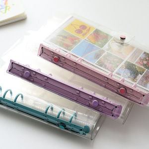 Suministro al por mayor: Álbum/libro de fotos de plástico transparente brillante de 6 orificios de la marca HZ, de 3 y 5 pulgadas, para tarjetas. - Product Image 4