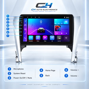 Autoradio <span class=keywords><strong>Android</strong></span> pour <span class=keywords><strong>Toyota</strong></span> Camry 2012-2014, 10 pouces, <span class=keywords><strong>2</strong></span> Din, stéréo GPS WiFi BT, CarPlay sans fil, <span class=keywords><strong>Android</strong></span> <span class=keywords><strong>Auto</strong></span>, FM, Mirror Link - Product Image 2