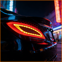 Pour Mercedes-Benz W205 C180 C200 C300 2015-2021 : Ensemble de feux arrière LED séquentiels au design « Demon Evil Eye » pour la mise à niveau esthétique (accessoires)