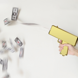 Pistolet à Billets Promotionnel LOGO/Couleur OEM, Pistolet à Argent Doré Plaqué Chrome - Product Image 4